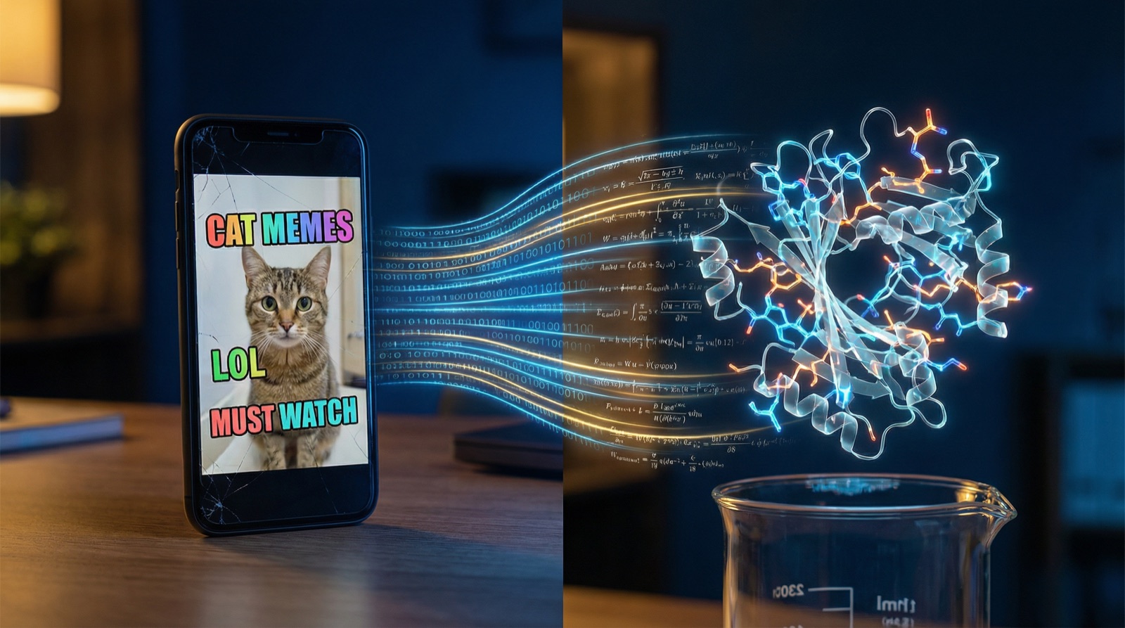 The same machine spanning from cat memes to cancer