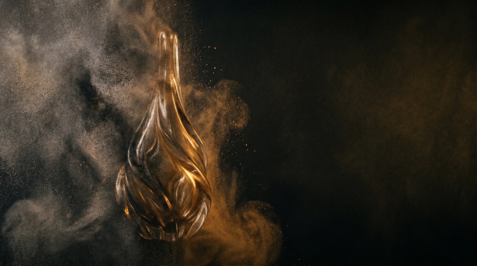 A coherent form emerging out of a storm of fine noise