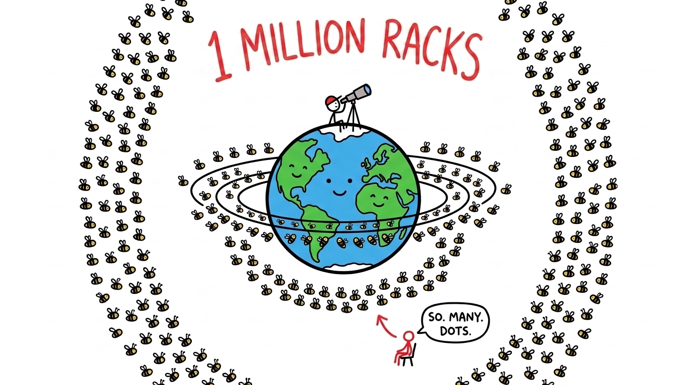 The pilot was a million satellites. It was 0.1 percent of the stated goal.